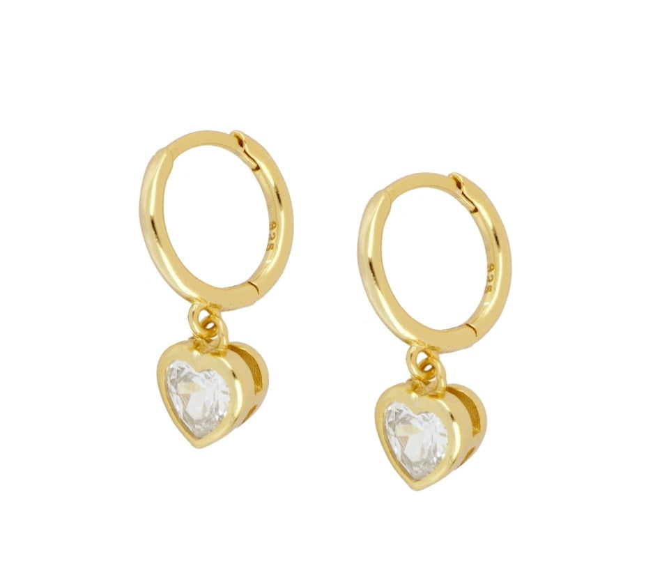Crystal heart hoop