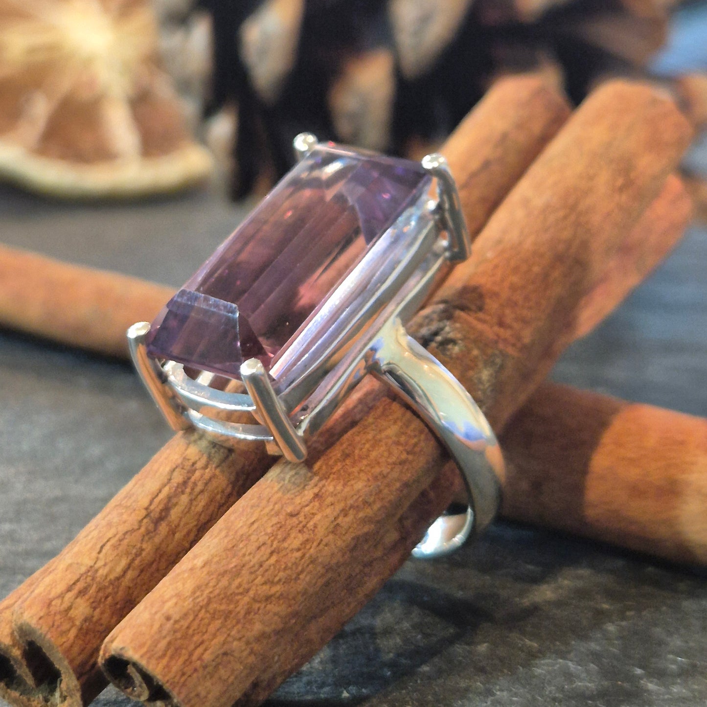 Amethyst In basket setting