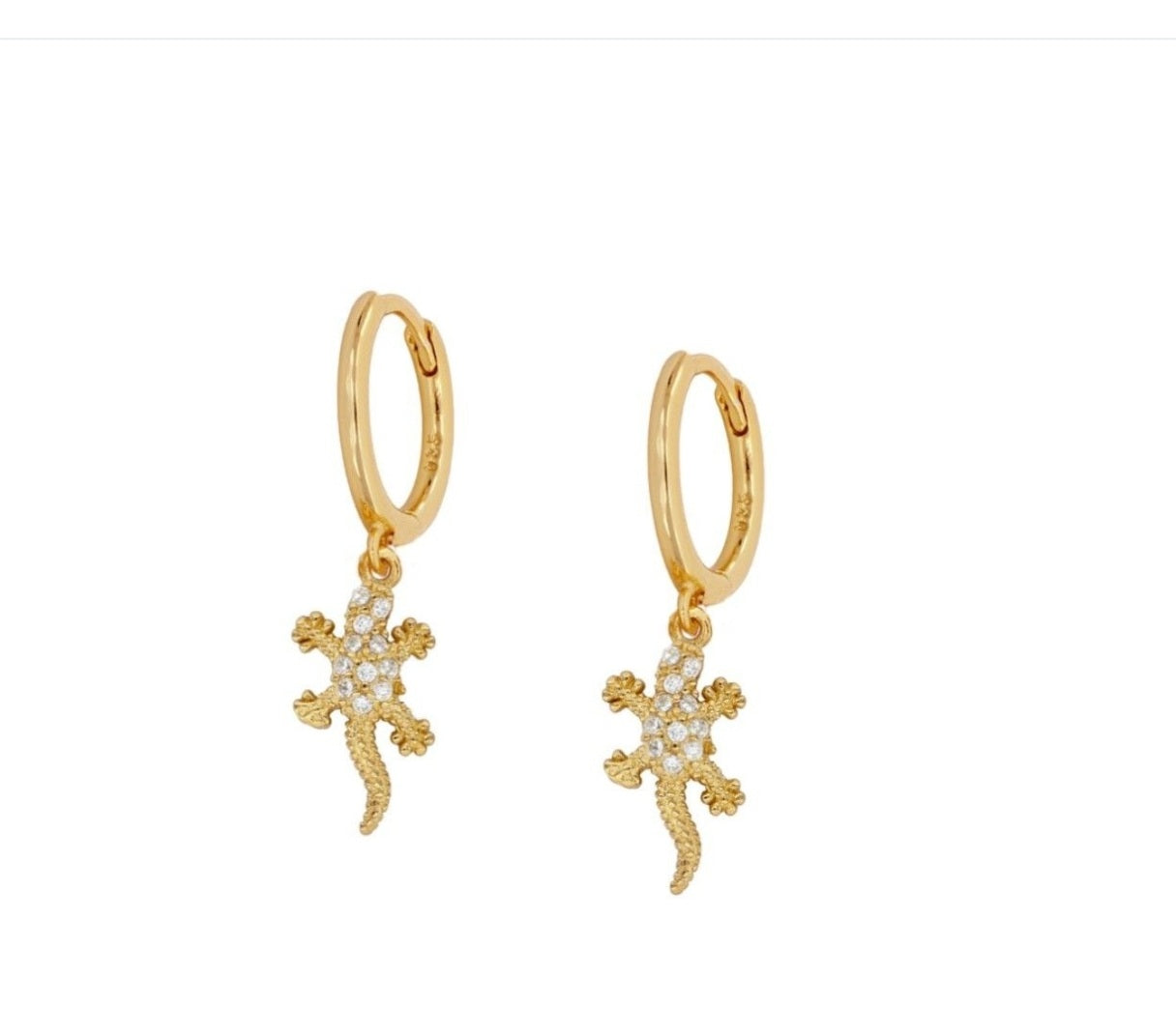 Gecko hoop earring